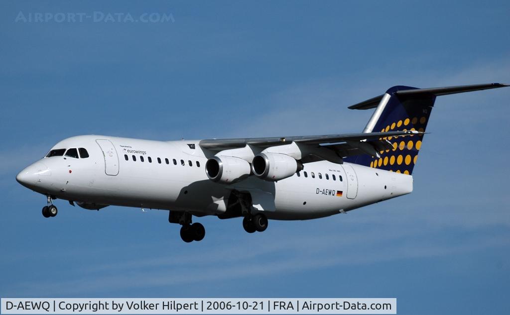D-AEWQ, 1991 British Aerospace BAe.146-300 C/N E3203, BAe 146-300 on final at fra