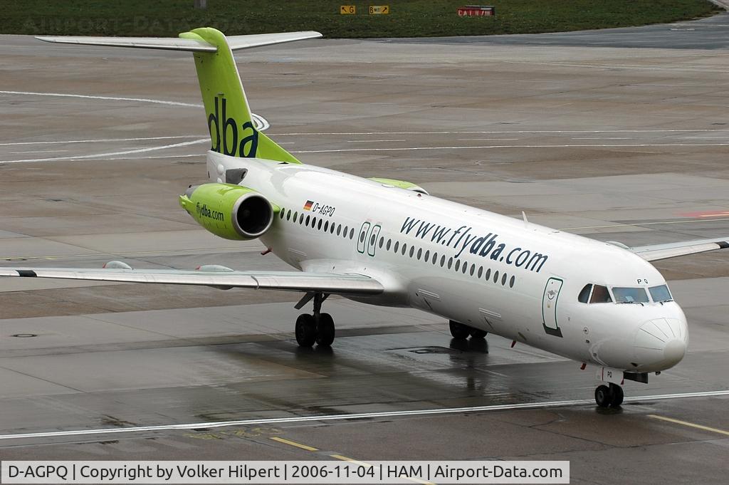 D-AGPQ, 1991 Fokker 100 (F-28-0100) C/N 11338, DBA Fokker 100
