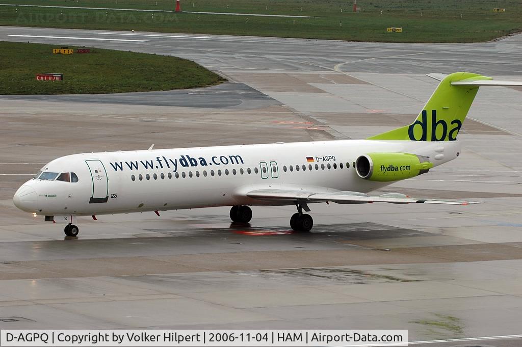 D-AGPQ, 1991 Fokker 100 (F-28-0100) C/N 11338, DBA Fokker 100