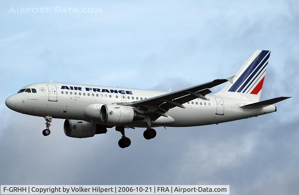 F-GRHH, 1999 Airbus A319-111 C/N 1151, Air France A319-111