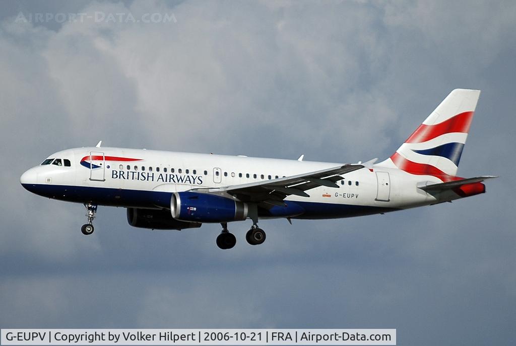 G-EUPV, 2001 Airbus A319-131 C/N 1423, British Airways A319-131