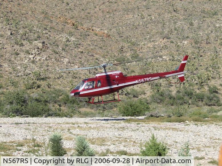 N567RS, 1993 Eurocopter AS-350BA Ecureuil C/N 2690, Departing grand cannyon