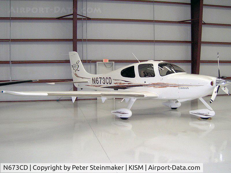 N673CD, 2006 Cirrus SR22 C/N 1771, Parked in the hanger in Kissimmee, FL.