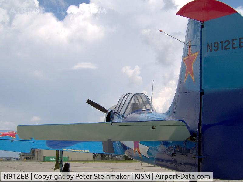 N912EB, 1983 Yakovlev (Aerostar) Yak-52 C/N 832912, Parked on the ramp.