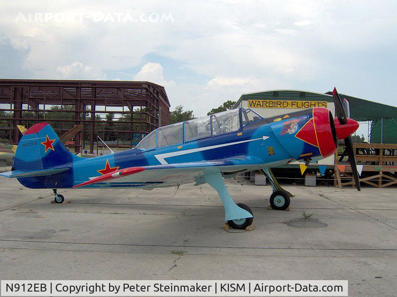 N912EB, 1983 Yakovlev (Aerostar) Yak-52 C/N 832912, Parked on the ramp.