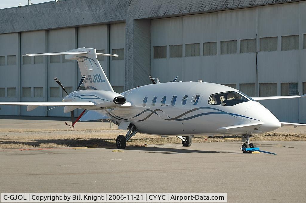 C-GJOL, 2003 Piaggio P-180 Avanti C/N 1069, Parked at flying school
