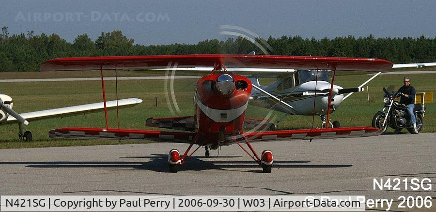 N421SG, 2003 Aviat Pitts S-2C Special C/N 6059, Scott Gerow making an appearance in Wilson