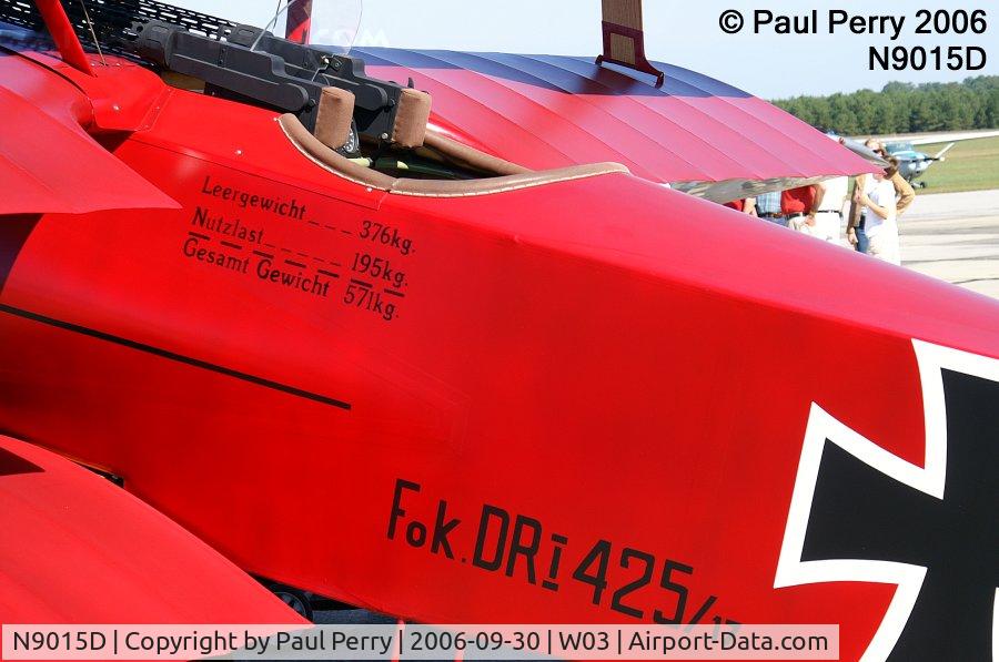 N9015D, Fokker Dr.1 Triplane Replica C/N 528189-AA, Sprechen ze Deutsch?  It'll come in handy for this data panel