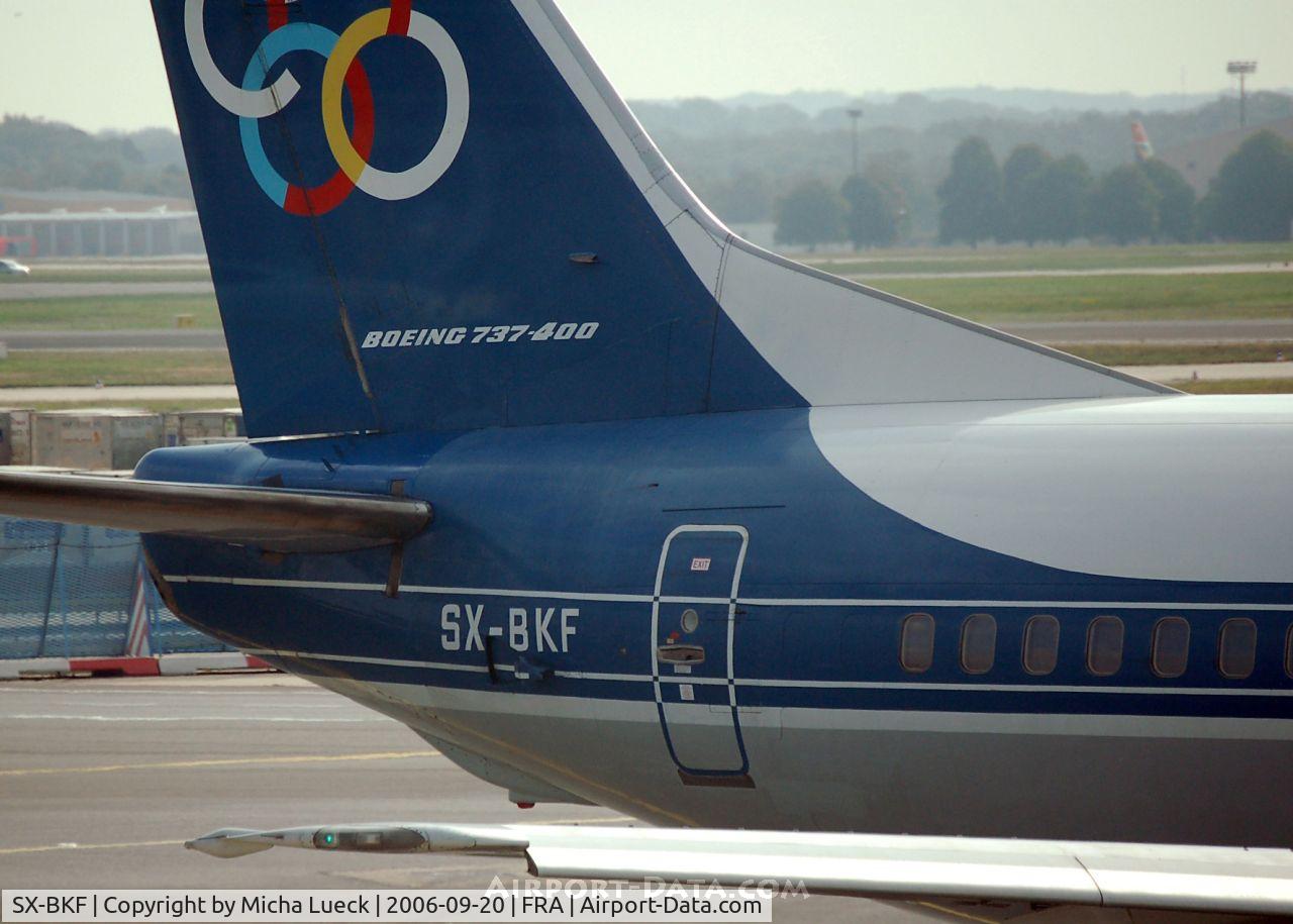 SX-BKF, 1991 Boeing 737-484 C/N 25430, At Frankfurt