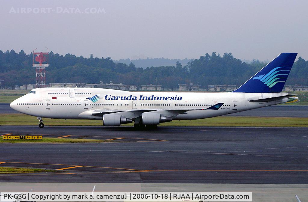 PK-GSG, 1993 Boeing 747-4U3 C/N 25704, B.747