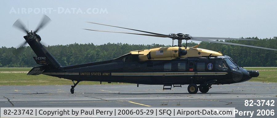 82-23742, 1982 Sikorsky VH-60A Black Hawk C/N 70.565, Can't read the doors, but she's from the