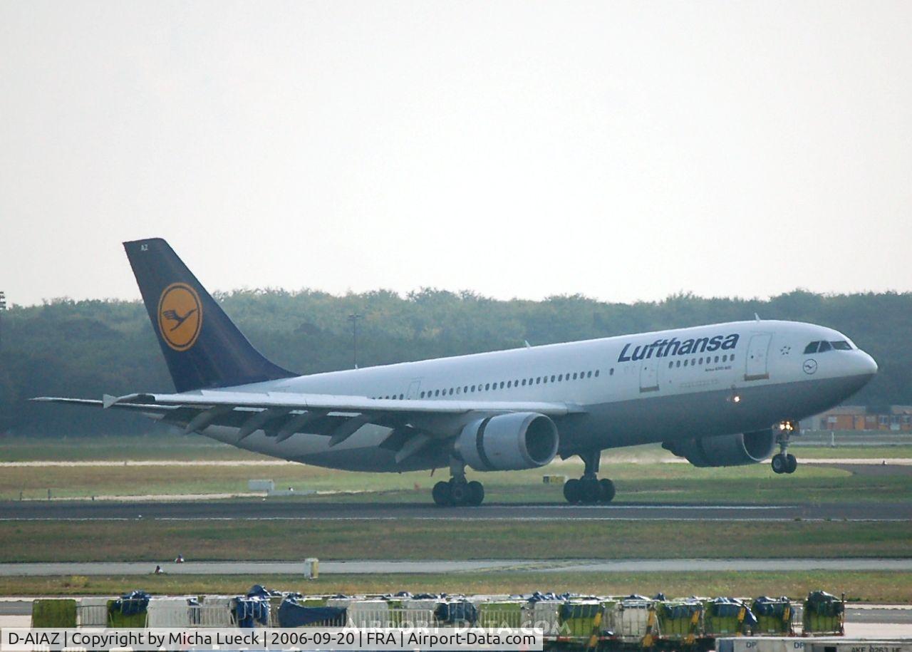 D-AIAZ, 1993 Airbus A300B4-605R C/N 701, Touching down