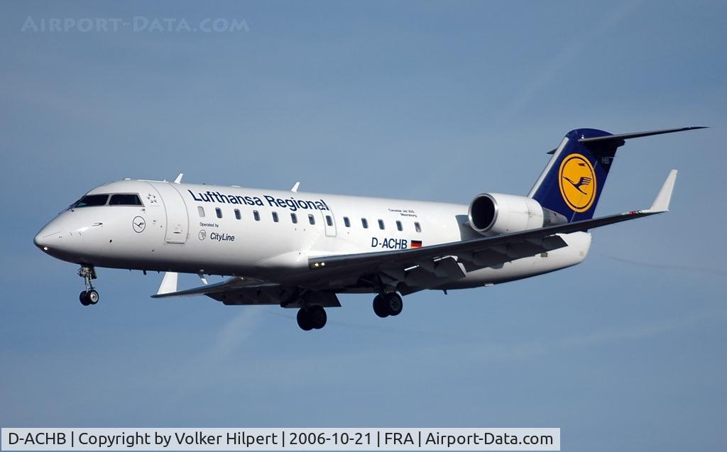 D-ACHB, 2000 Canadair CRJ-200LR (CL-600-2B19) C/N 7391, Lufthansa Cityline CRJ100ER