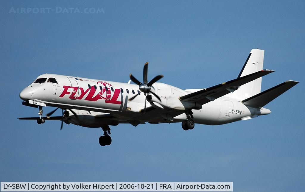 LY-SBW, 1997 Saab 2000 C/N 2000-045, FlyLAL Saab 2000
