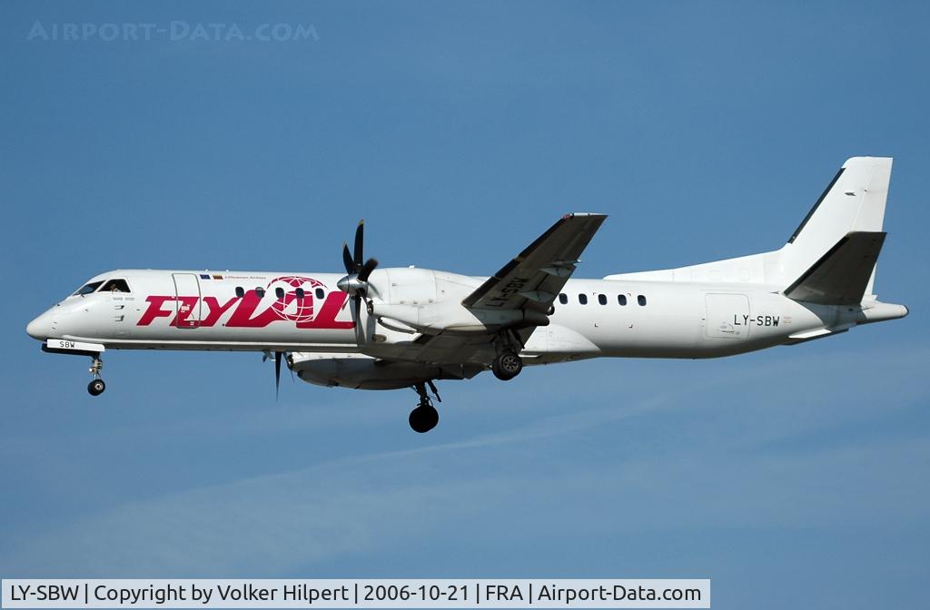 LY-SBW, 1997 Saab 2000 C/N 2000-045, FlyLAL Saab 2000