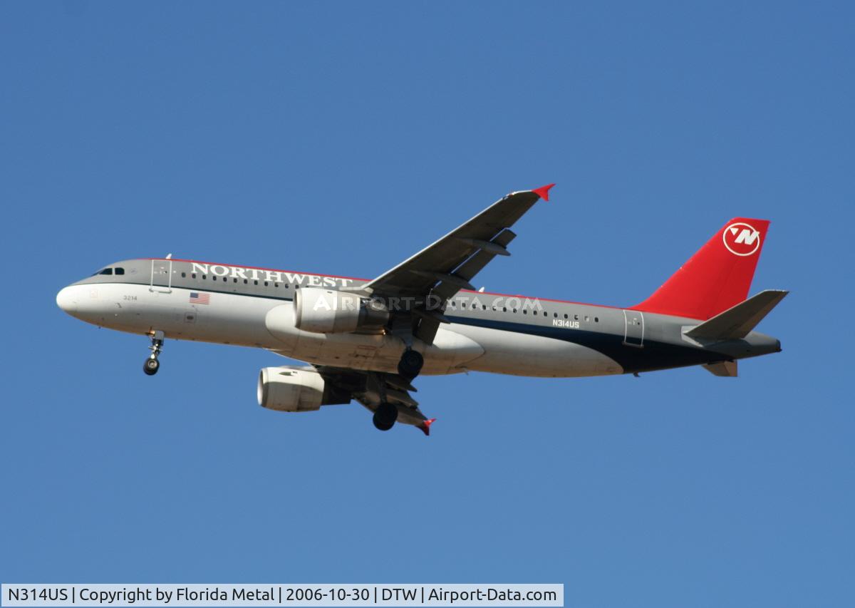 N314US, 1991 Airbus A320-211 C/N 160, NW A320