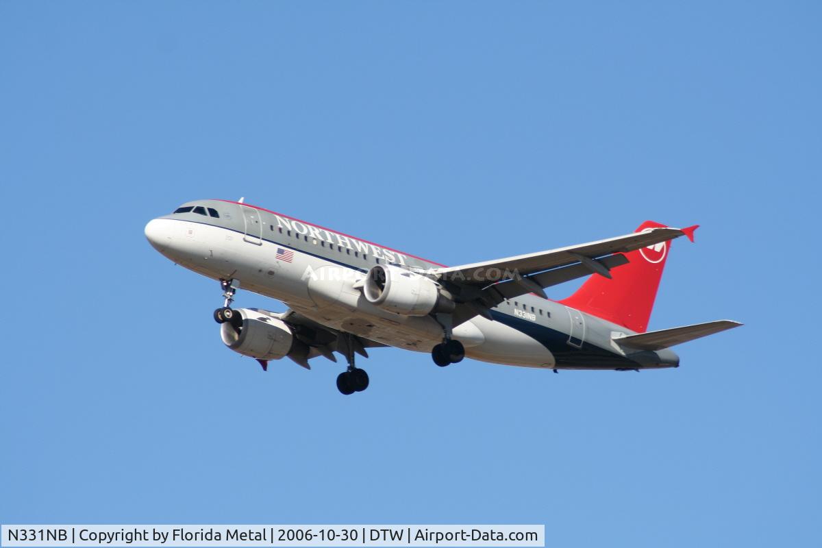 N331NB, 2001 Airbus A319-114 C/N 1567, NW A319