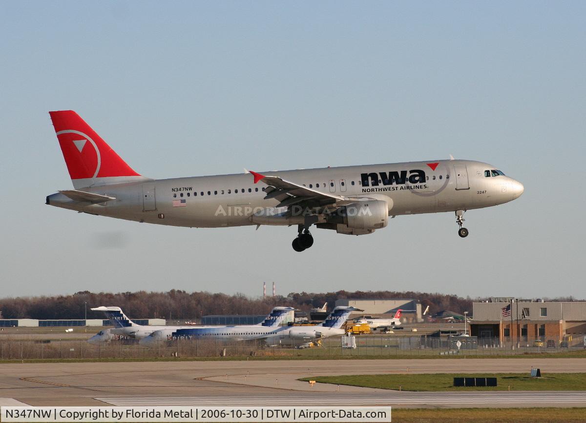 N347NW, 1993 Airbus A320-212 C/N 408, NW A320
