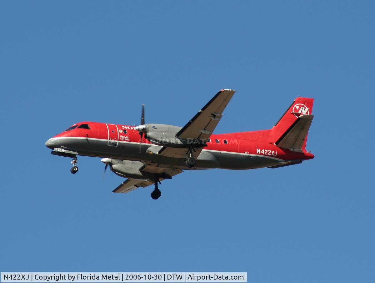 N422XJ, 1997 Saab 340B C/N 340B422, Mesaba