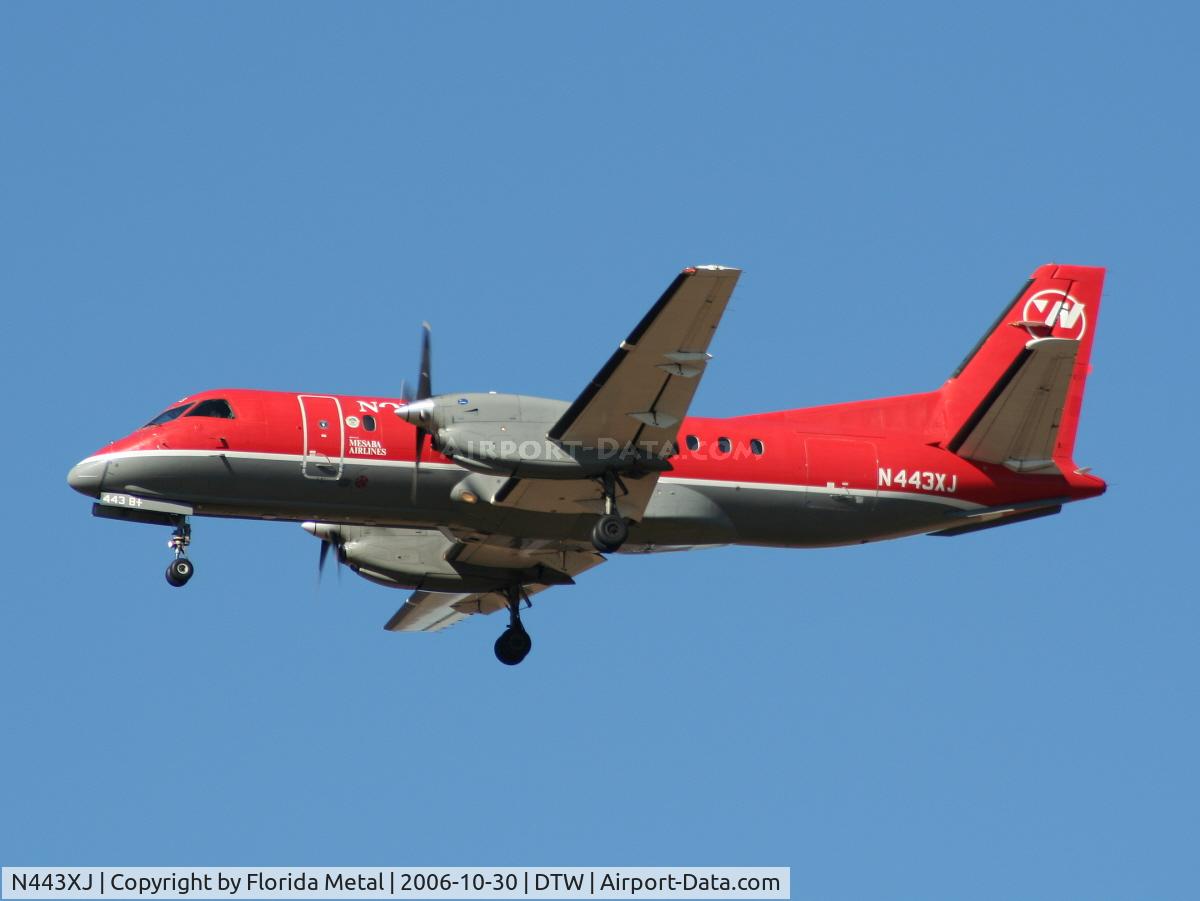 N443XJ, 1998 Saab 340B C/N 340B-443, Mesaba