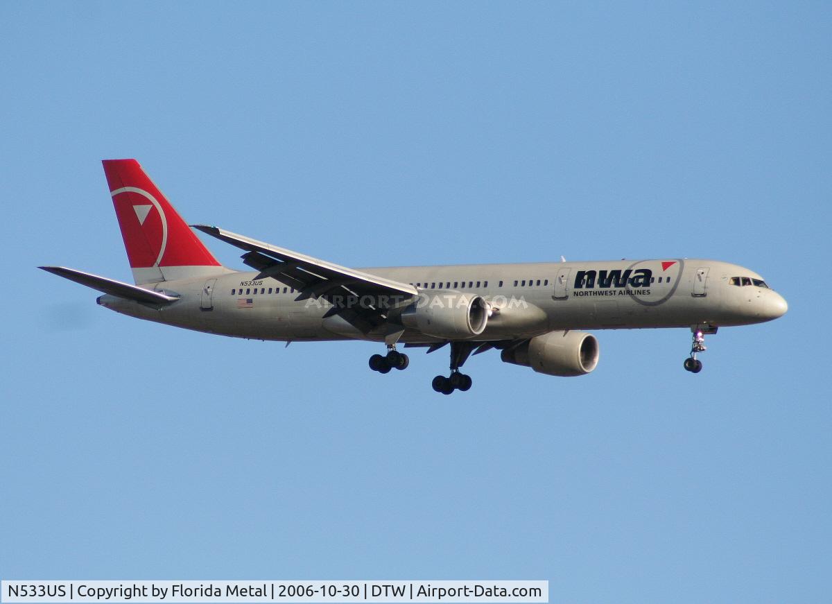 N533US, 1988 Boeing 757-251 C/N 24264, Northwest 757-200