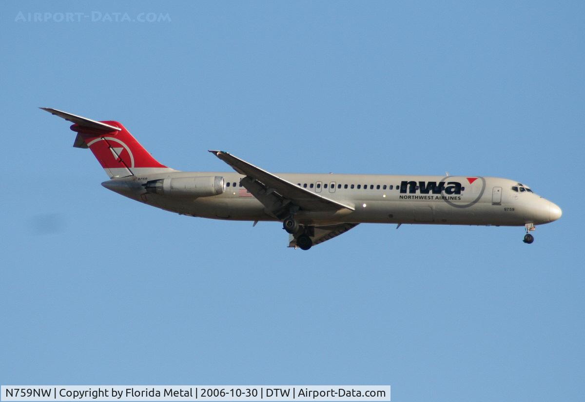 N759NW, 1968 Douglas DC-9-41 C/N 47287, Northwest DC-9