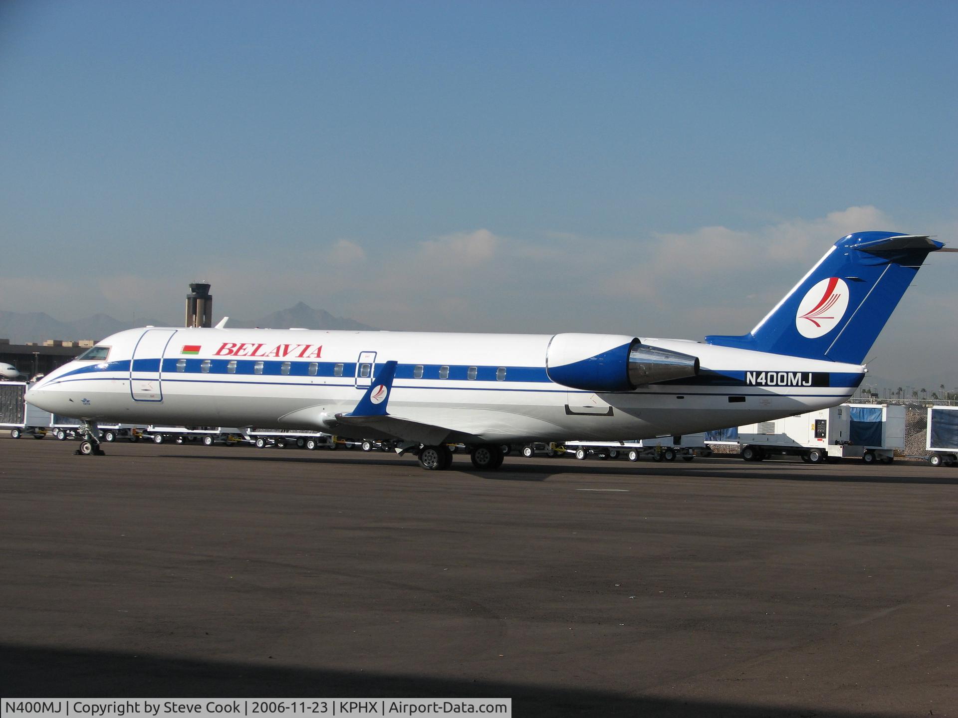 N400MJ, 1999 Bombardier CRJ-100ER (CL-600-2B19) C/N 7309, recently painted in Belavia colors at KGYR