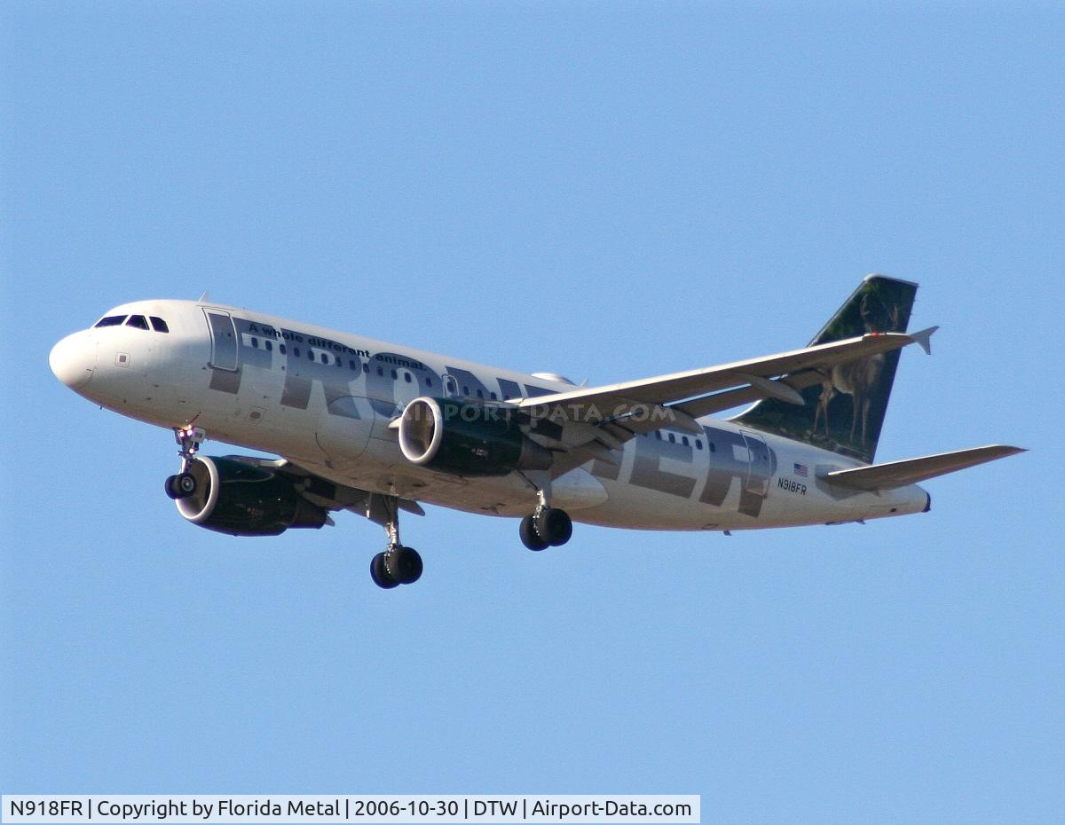 N918FR, 2003 Airbus A319-111 C/N 1943, Frontier