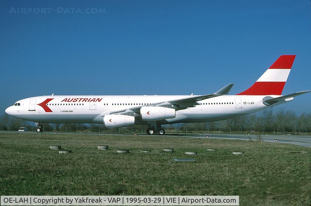 OE-LAH, 1995 Airbus A340-212 C/N 081, Austrian Airlines Airbus 340-200