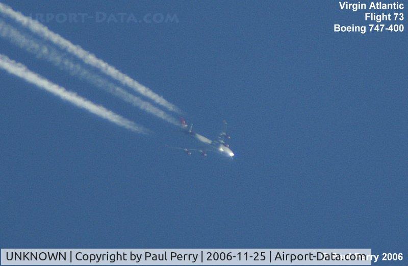 UNKNOWN, Contrails Various C/N Unknown, Another Virgin skirting the US East Coast