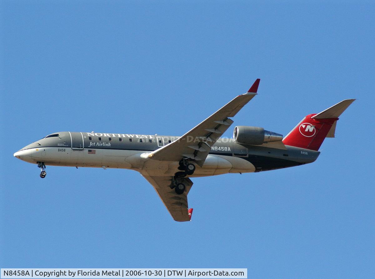 N8458A, 2000 Bombardier CRJ-200LR (CL-600-2B19) C/N 7458, CRJ
