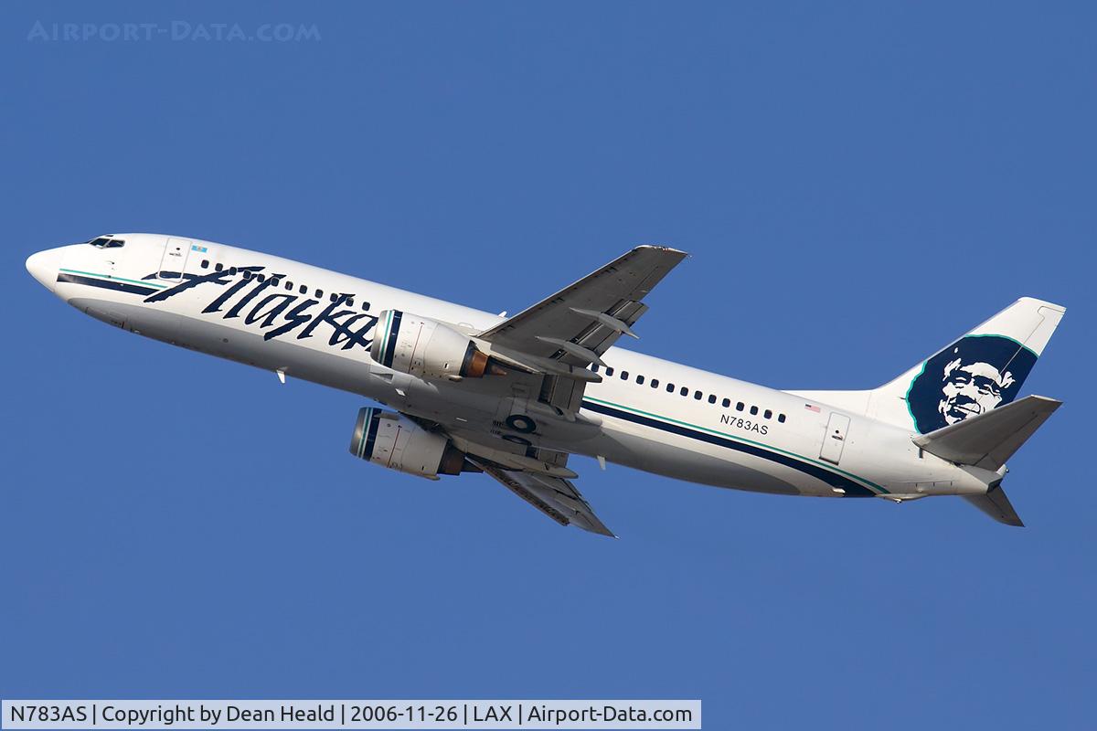 N783AS, 1994 Boeing 737-4Q8 C/N 25114, Alaska Airlines N783AS (FLT ASA673) climbing out from RWY 24L enroute to Vancouver Int'l (CYVR).