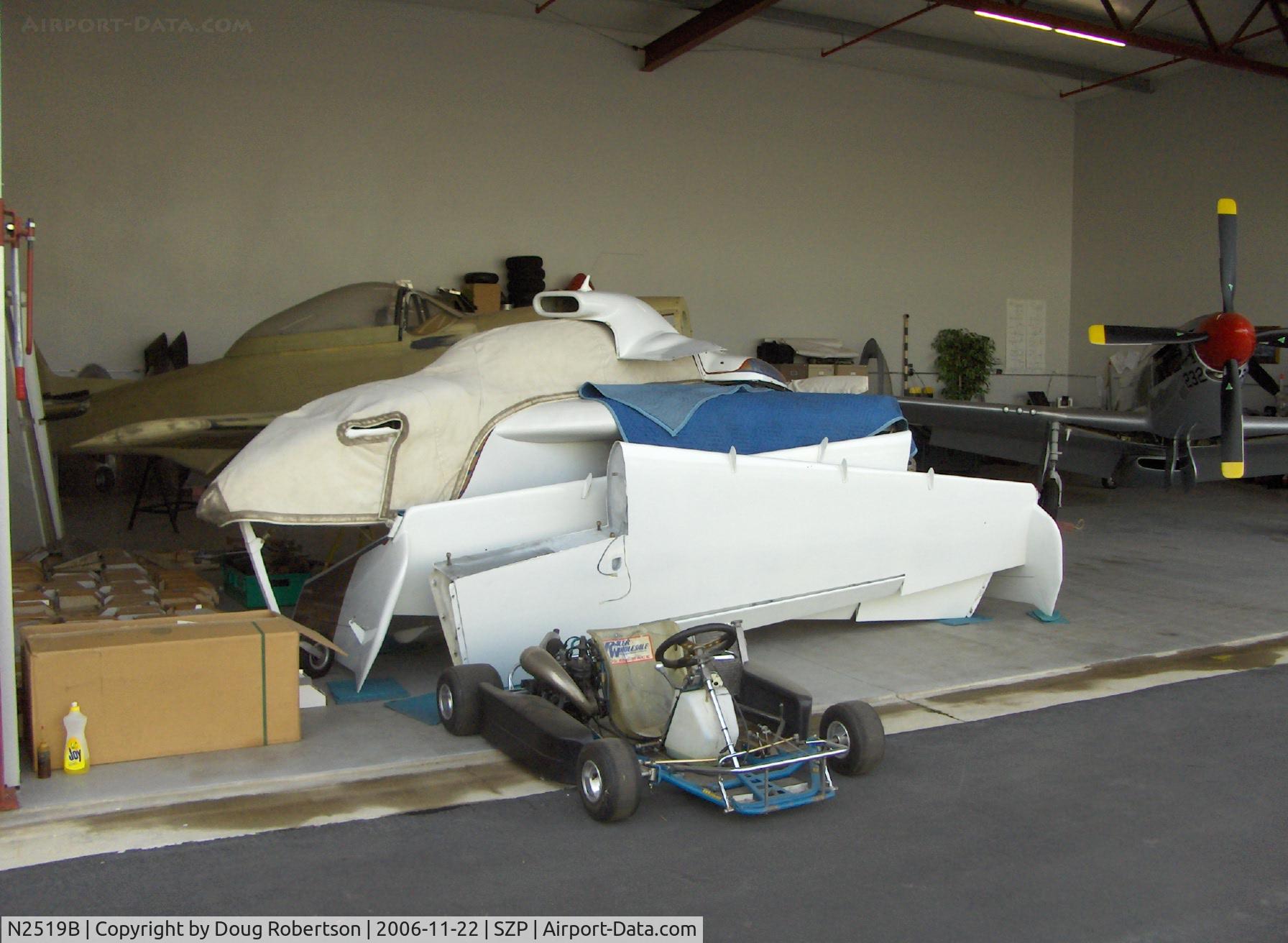 N2519B, 1984 Rutan Long-EZ C/N 830, 1984 Timmer LONG EZE canard, Lycoming O-235 110 Hp, in disassembled storage for European owner