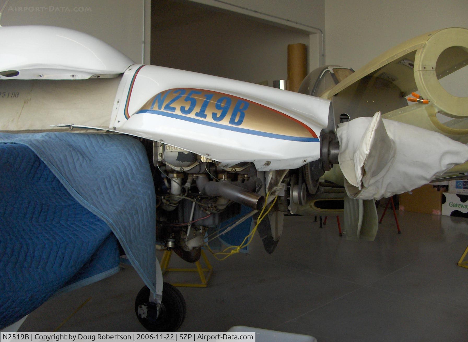 N2519B, 1984 Rutan Long-EZ C/N 830, 1984 Timmer LONG EZE canard, Lycoming O-235 110 Hp, in disassembled storage for European owner
