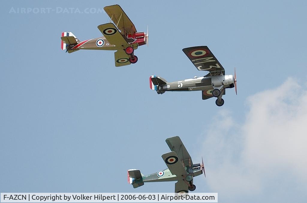 F-AZCN, Royal Aircraft Factory SE-5A Replica C/N 02, 2 Royal Aircraft Factory SE.5a together with a Morane-Saulnier MS.138