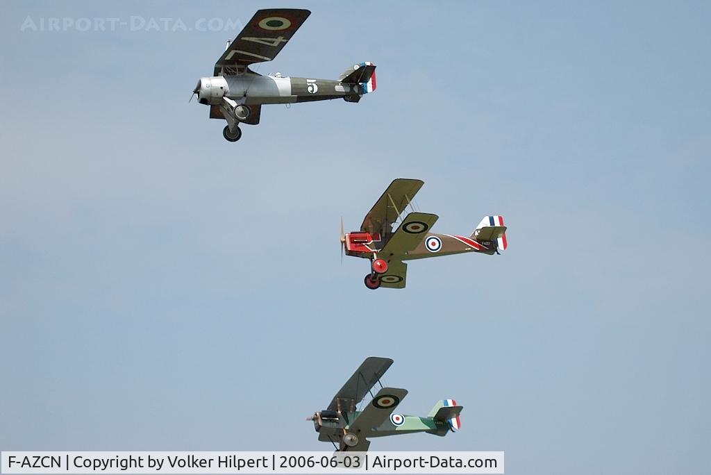 F-AZCN, Royal Aircraft Factory SE-5A Replica C/N 02, 2 Royal Aircraft Factory SE.5a together with a Morane-Saulnier MS.138