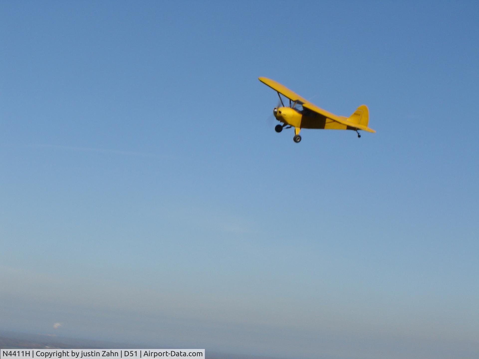 N4411H, 1948 Piper PA-15 Vagabond Vagabond C/N 15-196, Our Vagabond in Flgiht, Picture taken from a powered parachute