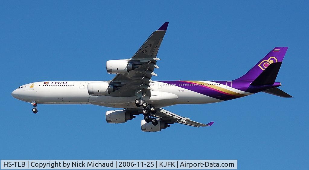 HS-TLB, 2005 Airbus A340-541 C/N 628, Finally caught Thai landing at JFK