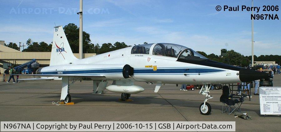 N967NA, 1969 Northrop T-38A C/N 65-10353, Not sure if she's toting a travel pod, or instrumentation pod on the centerline