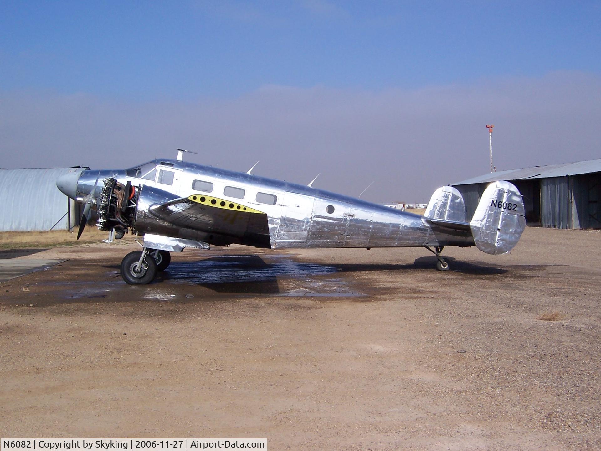 N6082, 1945 Beech C-45 C/N 45-1207, undergoing repairs