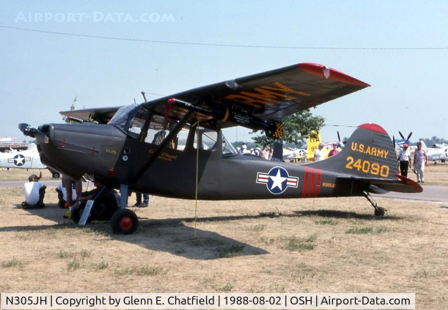 N305JH, Cessna 305E C/N 24090, TO-1D 57-2912 at the EAA Fly In. Fatal crash 6/4/97 in North Carolina.