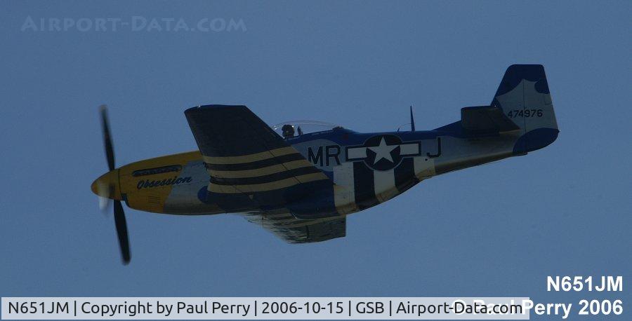 N651JM, 1944 North American/aero Classics P-51D C/N 44-74976, Going to put some distance on, and make another pass