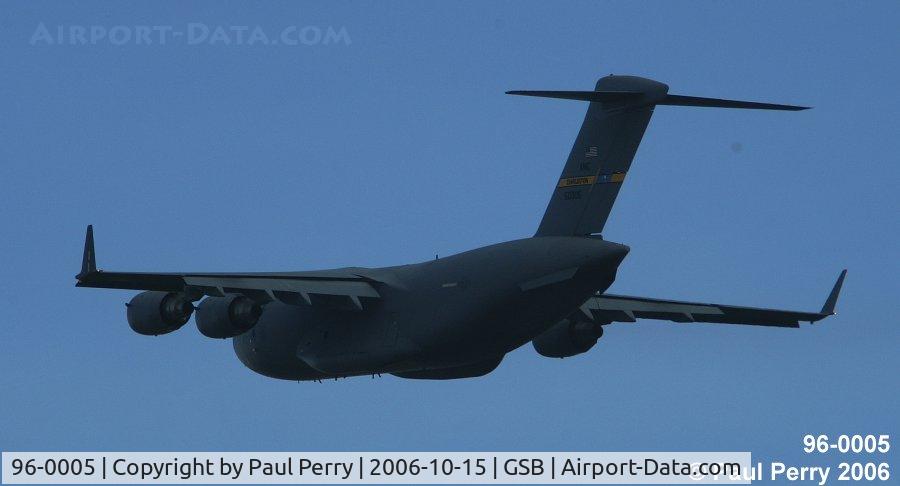 96-0005, 1996 McDonnell Douglas C-17A Globemaster III C/N P-37, The day is done, and this heavy honey is headed home