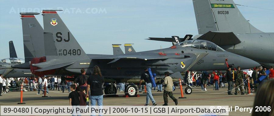 89-0480, 1989 McDonnell Douglas F-15E Strike Eagle C/N 1127/E102, Another of the multitudes of Mud Hens on the ramp.