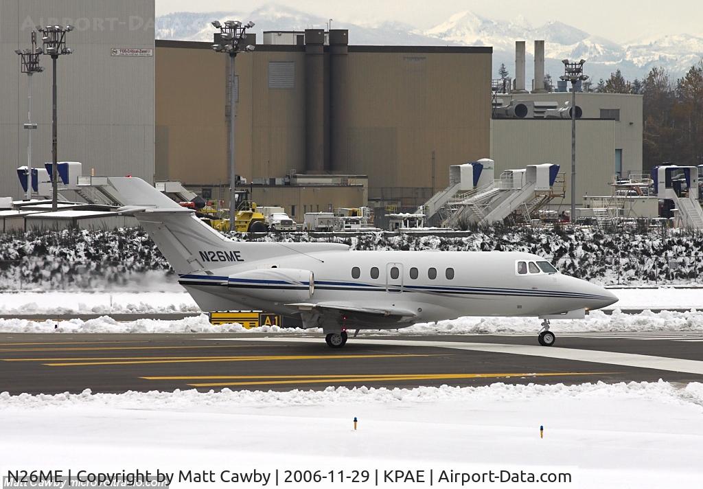 N26ME, 1982 British Aerospace BAe.125-700A C/N NA 0315, Departing Paine Field for Boeing Field
