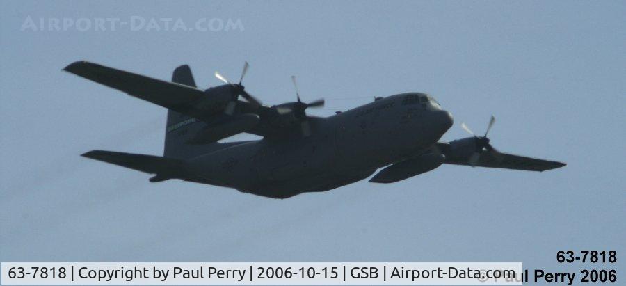 63-7818, 1963 Lockheed C-130E-LM Hercules C/N 382-3884, High speed pass by the one and only Hercules
