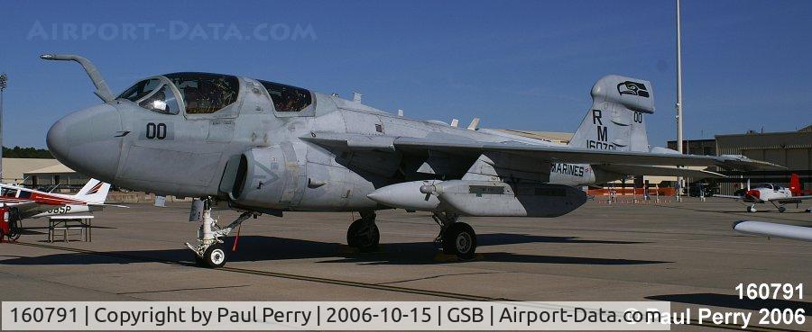 160791, Grumman EA-6B Prowler C/N P-78, Tanks and jammers, but no HARM. Too bad, she looks great with a killer under the wing