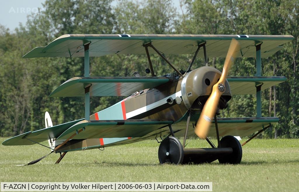 F-AZGN, Fokker Dr.1 Triplane Replica C/N MF-01, Fokker DR.1 at the La Ferté-Alais Air show 2006
