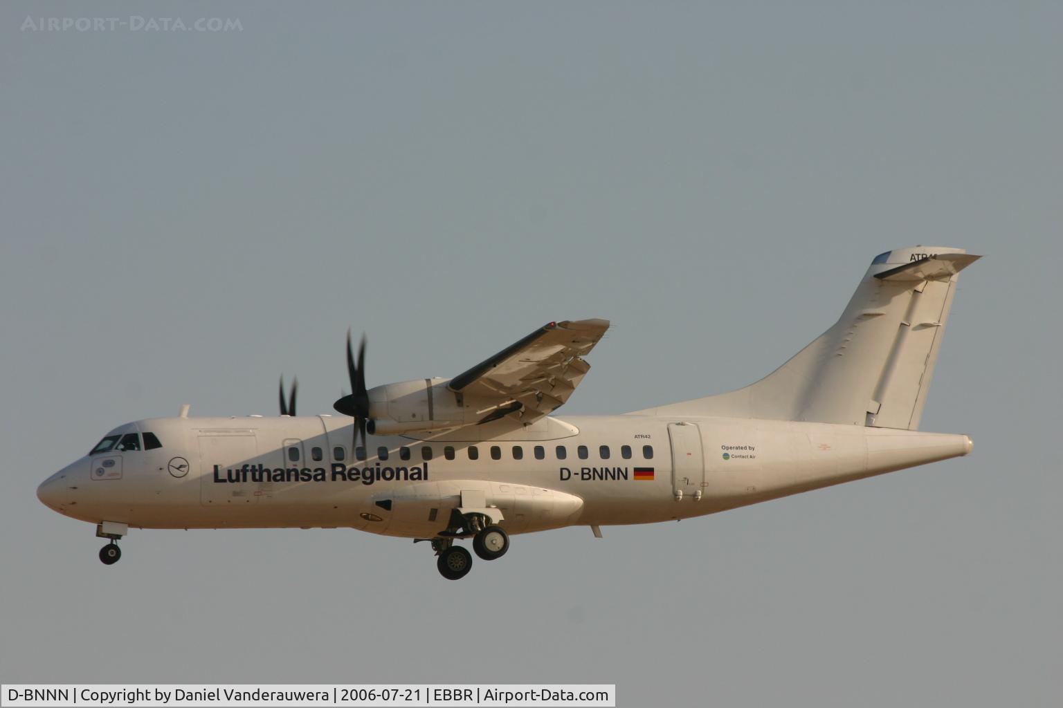 D-BNNN, 1997 ATR 42-500 C/N 551, shortly before landing on rwy 25L