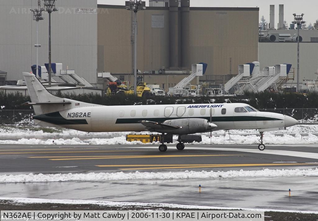 N362AE, 1987 Fairchild SA-227AC Metro III C/N AC-677B, Departing Paine Field for Burbank